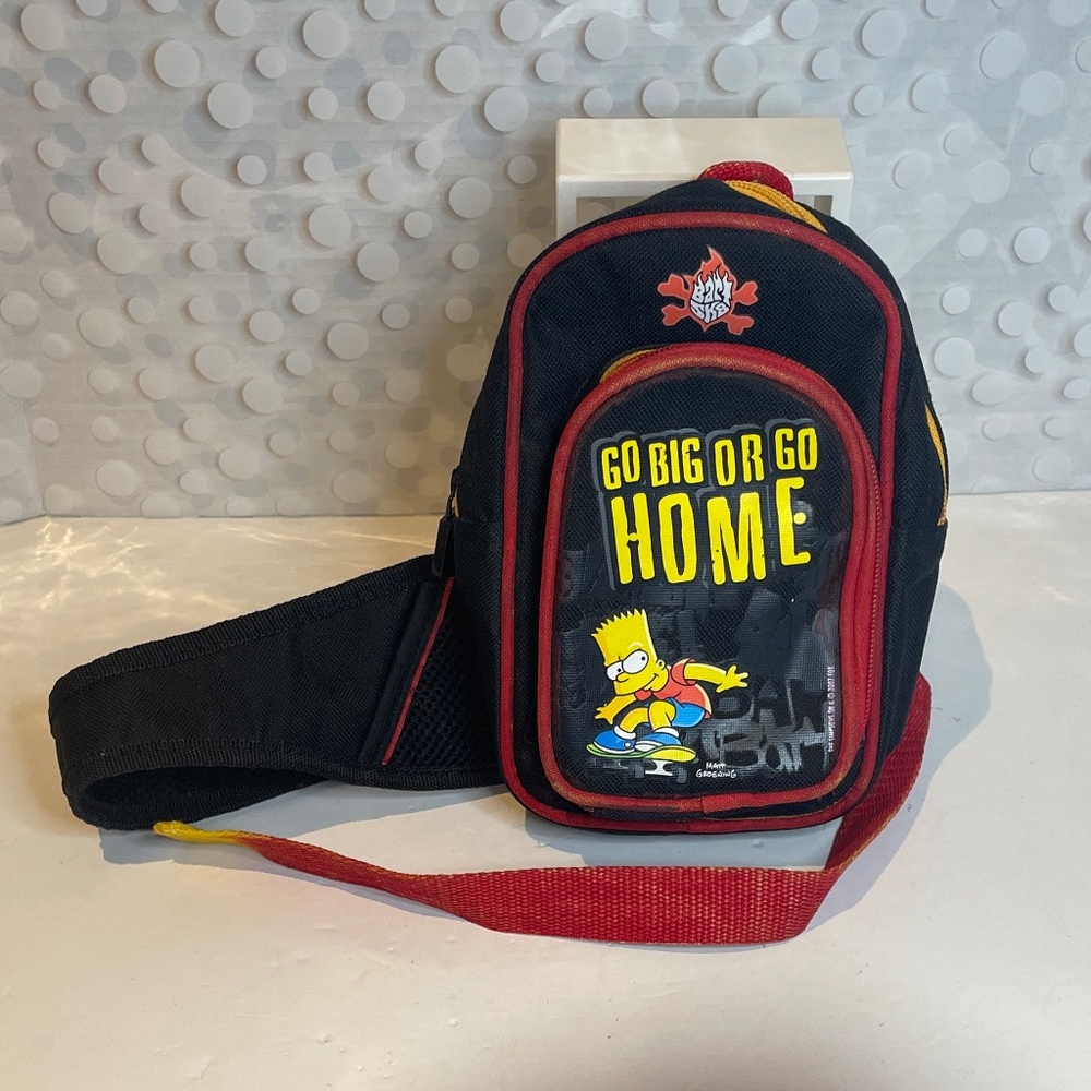 Vintage The Simpsons Bart 🛹🎮SK8 Gameboy carry case backpack 2007